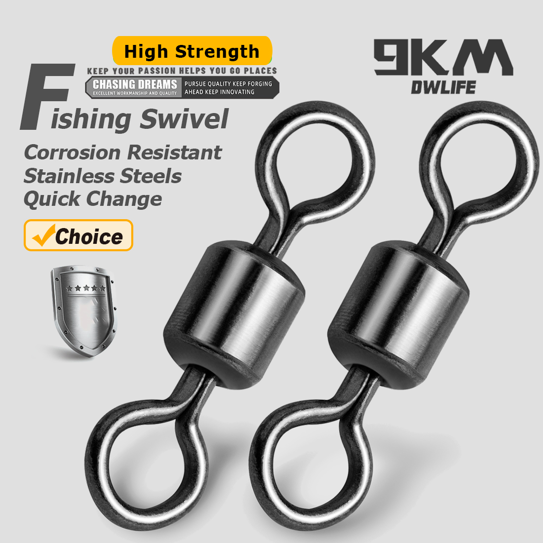 Fishing Hook Barbless - 釣り用ローリングバレルスイベルタックル 50個 釣り用スイベル ルアーラインコネクター 海水 淡水釣り