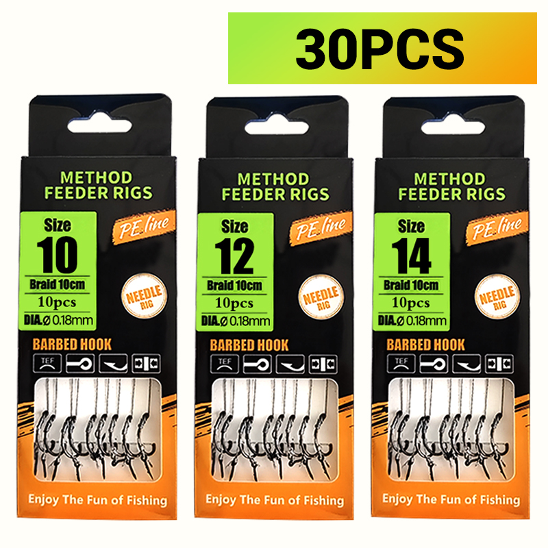 鯉釣り仕掛け プレタイド、メソッドフィーダー＆ヘアリグ、編組 - Fishing Hook Assortment のレビューと価格