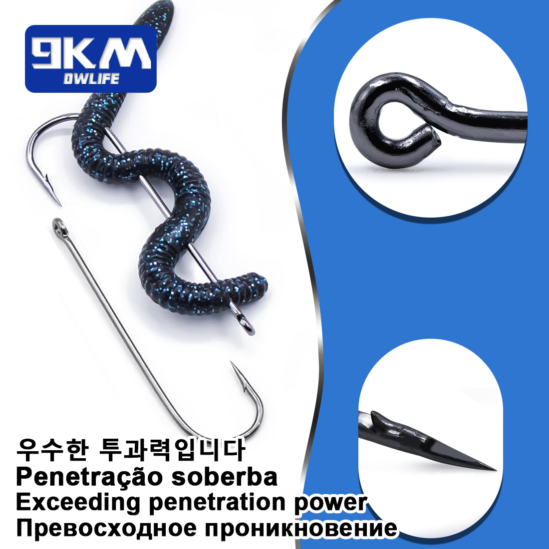 9KMアバーデンフック ロングシャンク釣り針 生餌用 軽量ワ - Fishing Hook Barbless のレビューと価格