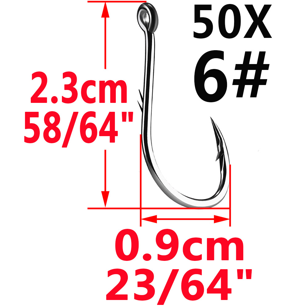 50個iseamaサークル鯉目釣りフックサイズ12 9 6  - Fishing Hook Circle のレビューと価格