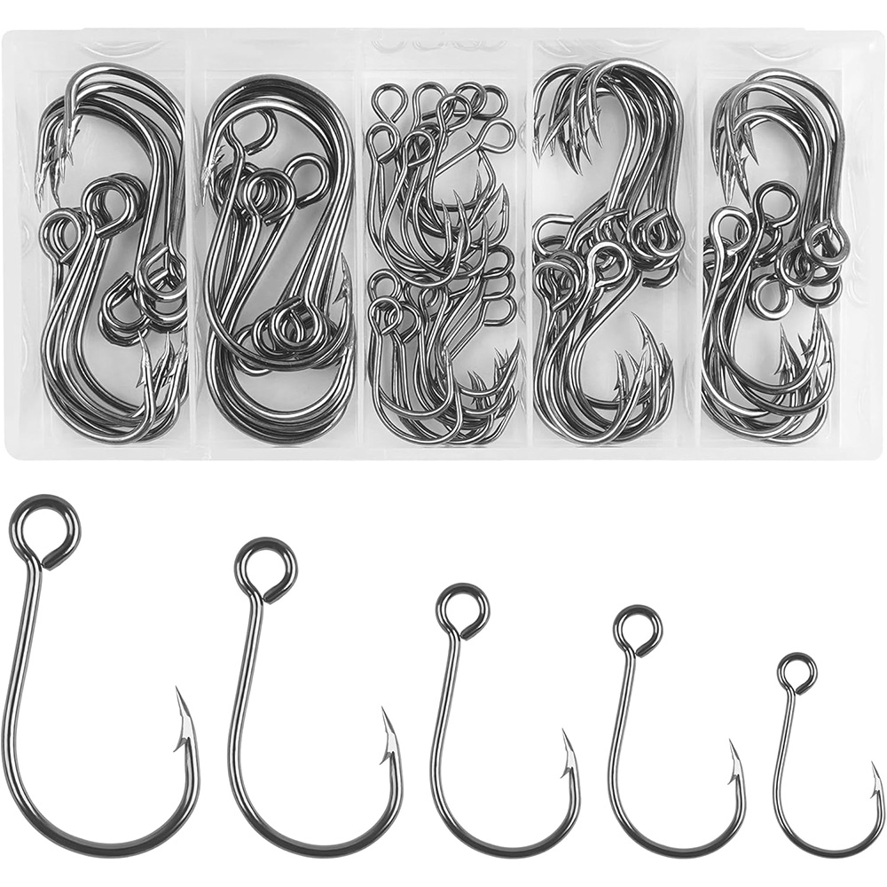 70 個釣りインラインシングルフックハードルアー用シングル交 - Fishing Hook Circle のレビューと価格