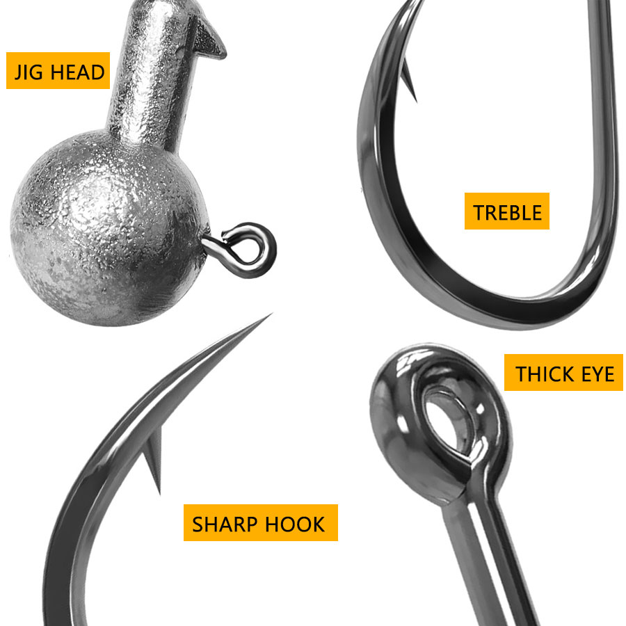 WODJYJ 1g 2g 3g 4g 5g 7g 8g 10 - Fishing Hook Assortment のレビューと価格