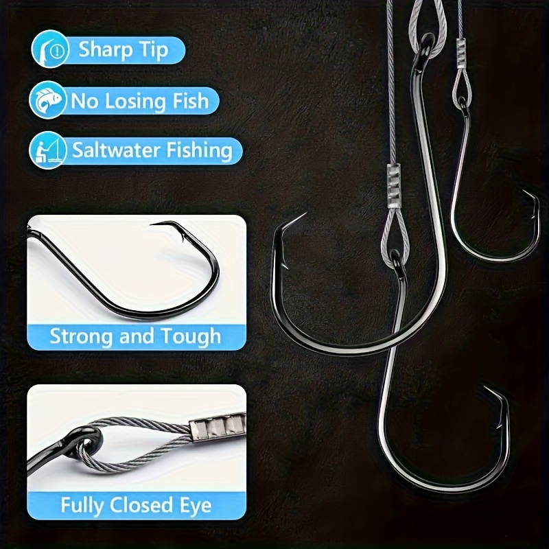 25個入りヘビーデューティーサークルフックリグ、スチールリー - Fishing Hook Circle のレビューと価格